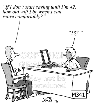 retirement planning cartoons M341